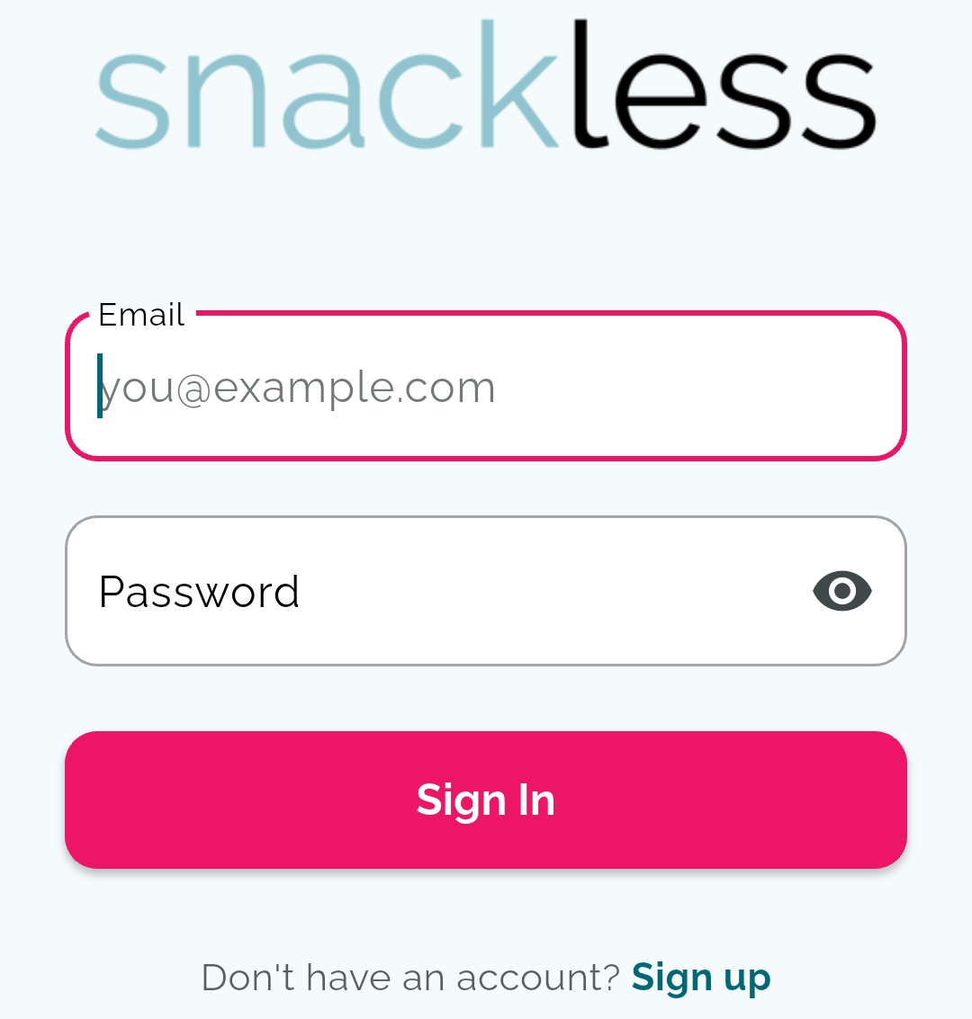 Snackless App screenshot